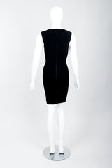 Vintage Herve Leger Queen Anne Bodycon Stretch Cocktail Dress on Mannequin back at Recess
