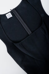 Vintage Herve Leger Queen Anne Bodycon Stretch Cocktail Dress neckline