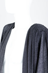 Vintage Holly Harp Metallic Cape Coat Shoulder Jacket Angled Crop at Recess