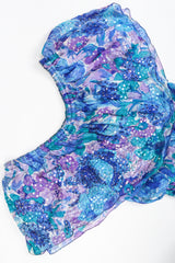 Recess Los Angeles Designer Consignment Vintage I.Magnin Sequin Silk Watercolor Off The Shoulder Peasant Dress Resale Recycled