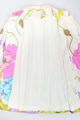 Recess Los Angeles Vintage B.H. Wragge I.Magnin Floral Print Silk Pajama Jacket & Pant Suit Set