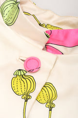 Recess Los Angeles Vintage B.H. Wragge I.Magnin Floral Print Silk Pajama Jacket & Pant Suit Set