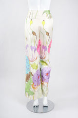 Recess Los Angeles Vintage B.H. Wragge I.Magnin Floral Print Silk Pajama Jacket & Pant Suit Wedding Spring Bridal Set