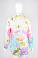 Recess Los Angeles Vintage B.H. Wragge I.Magnin Floral Print Silk Pajama Jacket & Pant Suit Wedding Spring Bridal Set