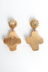 Vintage Jacky De G Rainbow Cross Drop Earrings back @ Recess Los Angeles