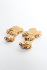 Vintage Jacky De G Rainbow Cross Drop Earrings open back @ Recess Los Angeles