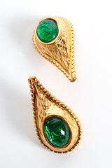 Vintage Dominique Aurientis Jeweled Teardrop Earrings diagonal front @ Recess LA