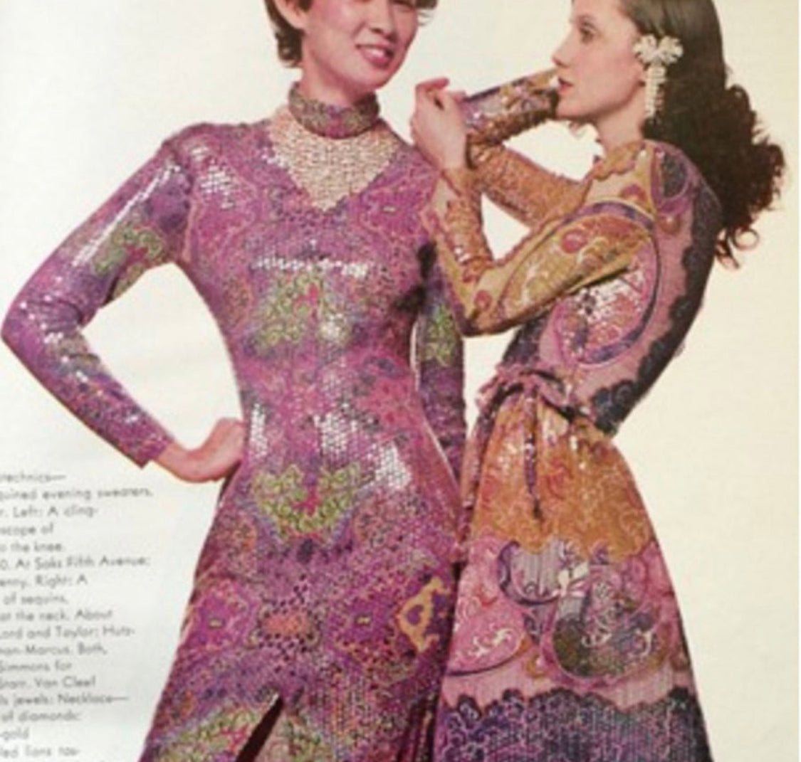 Maxi slit dress by Malcolm Starr for Creeds vintage advertisement @recessla