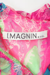 Recess Los Angeles Vintage Nat Kaplan I.Magnin Sheer Psychedelic Neon Mod Floral Dress