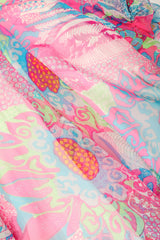 Recess Los Angeles Vintage Nat Kaplan I.Magnin Sheer Psychedelic Neon Mod Floral Dress