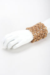 Recess Designer Consignment Vintage Isabel Canovas Wide Chain Cuff Bracelet Los Angeles Resale