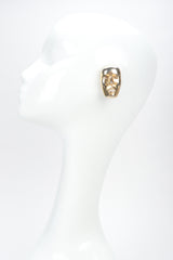 Recess Designer Consignment Vintage Isabel Cavonas Mismatched Masquerade Button Earrings Los Angeles Resale