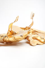 Recess Designer Consignment Vintage Isabel Canovas Catfish Mask Chandelier Earrings