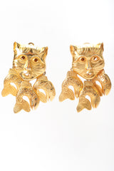 Recess Designer Consignment Vintage Isabel Canovas Catfish Mask Chandelier Earrings Los Angeles Resale