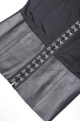 Recess Designer Consignment Vintage Isabel Leather Hooked Top & Skirt Set Outfit Ensemble Los Angeles Resale