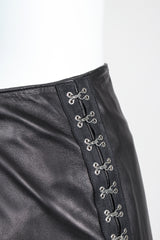 Recess Designer Consignment Vintage Isabel Leather Hooked Top & Skirt Set Outfit Ensemble Los Angeles Resale