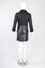 Recess Designer Consignment Vintage Isabel Leather Hooked Top & Skirt Set Outfit Ensemble Los Angeles Resale