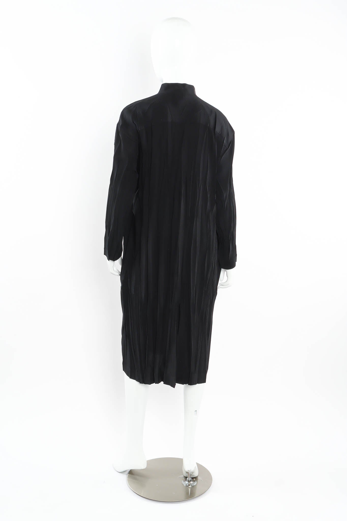 Vintage Issey Miyake Crinkle Pleat Tunic Suit Dress mannequin back @ Recess Los Angeles