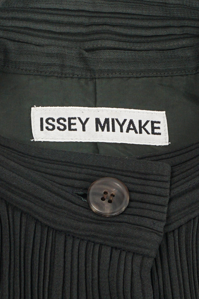 Vintage Issey Miyake Unisex Pleated Shirt Jacket label at Recess Los Angeles