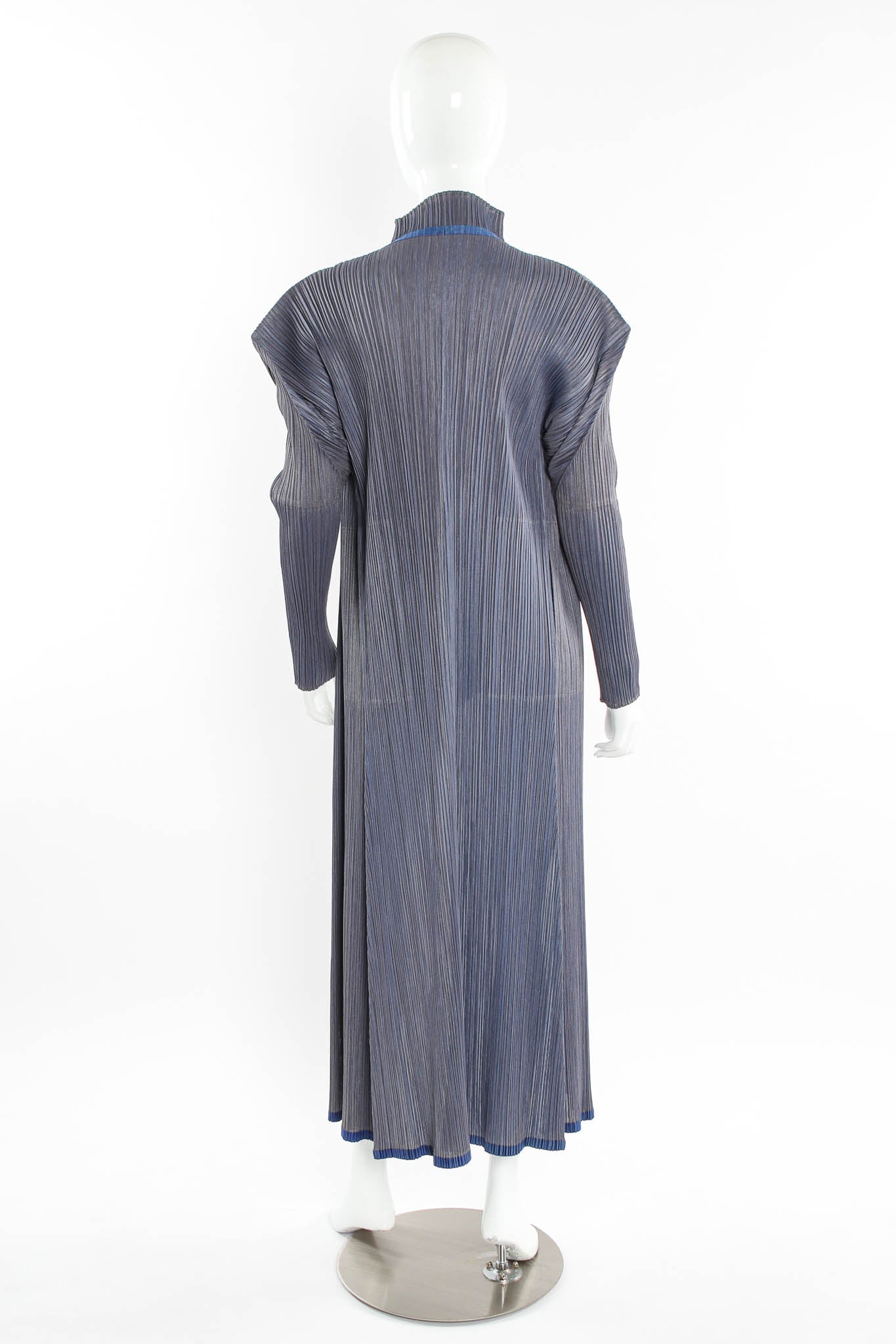 Vintage Pleats Please Issey Miyake Pleated Duster & Top Set mannequin duster back @ Recess LA