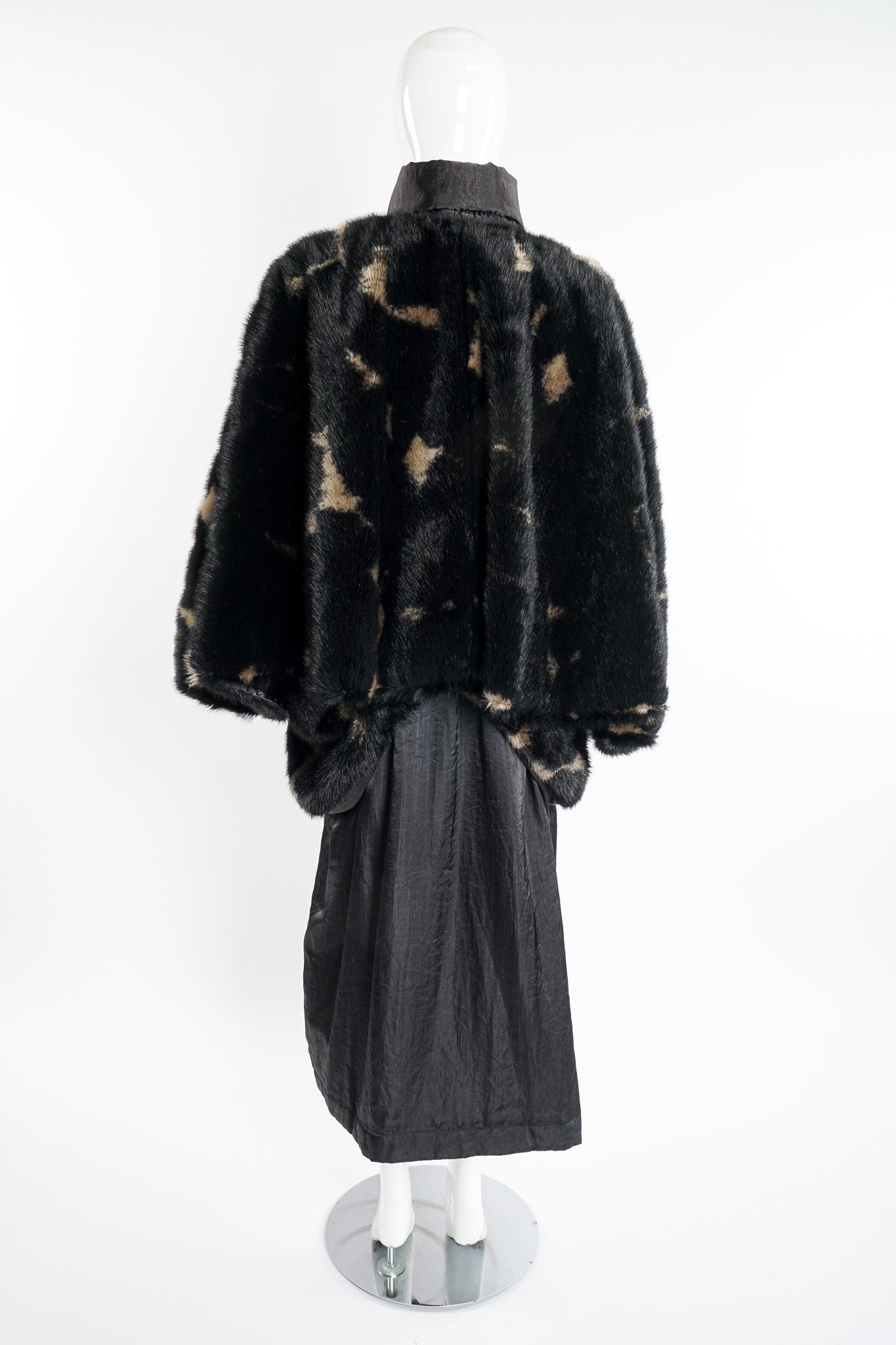 Vintage Issey Miyake Avant Garde Faux Fur Overcoat on Mannequin back at Recess Los Angeles