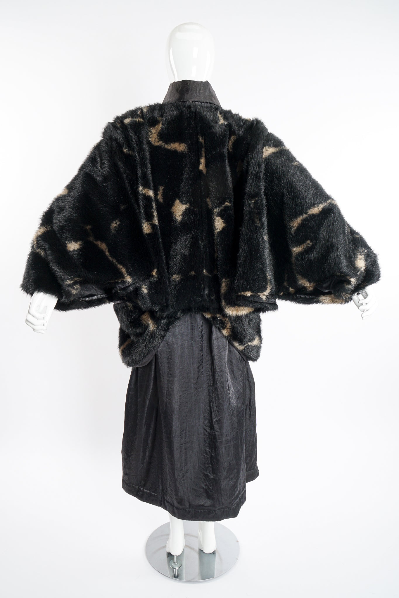Vintage Issey Miyake Avant Garde Faux Fur Overcoat on Mannequin back at Recess Los Angeles