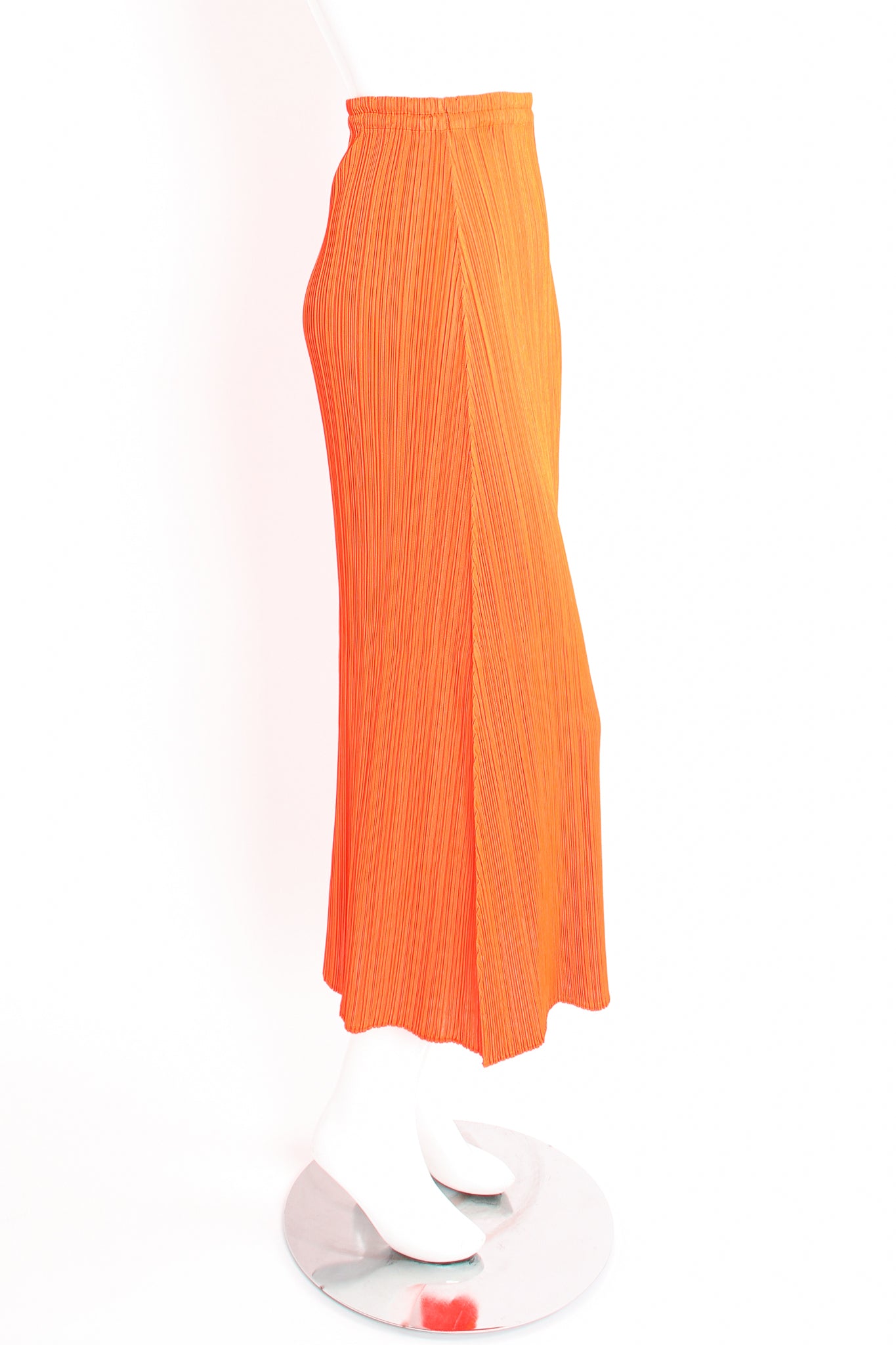 Vintage Issey Miyake Pleats Please Neon Duster & Skirt Set on Mannequin skirt side at Recess LA