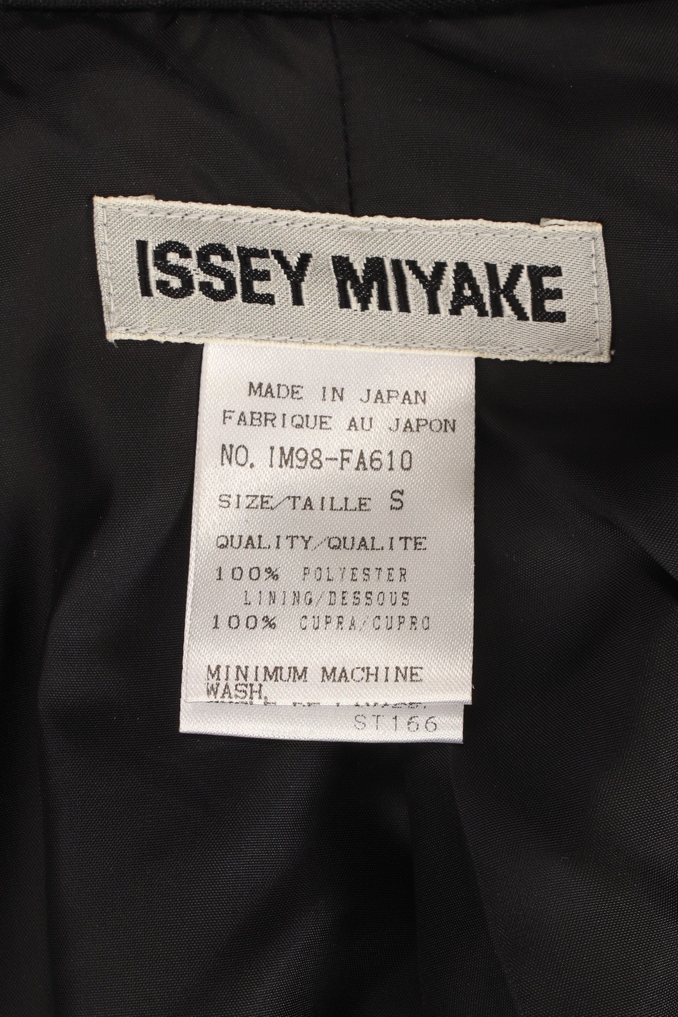Vintage Issey Miyake Plissé Pleat Pinstripe Duster tag @ Recess Los Angeles