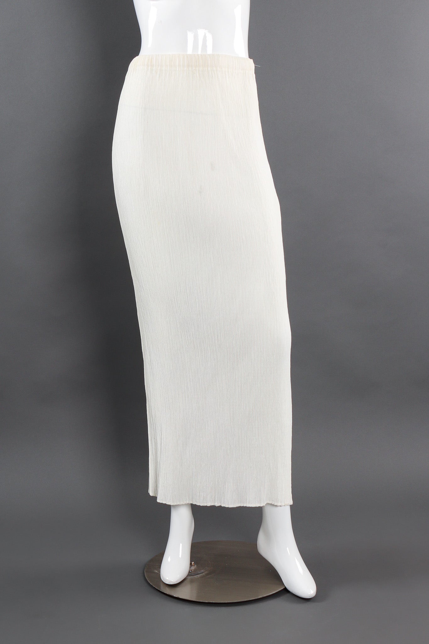 Vintage Issey Miyake Bodycon Plissé Pleat Skirt I mannequin front @ Recess Los Angeles