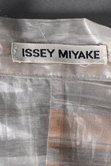 Vintage Issey Miyake Metallic Plaid Sheer Jacket & Pant Set tag @ Recess LA