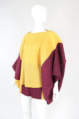Recess Designer Consignment Vintage Issey Miyake S/S 1990 Pleated Circle Top & Short Set Manus x Machina Energieen Stedelijk Amsterdam Resale Los Angeles