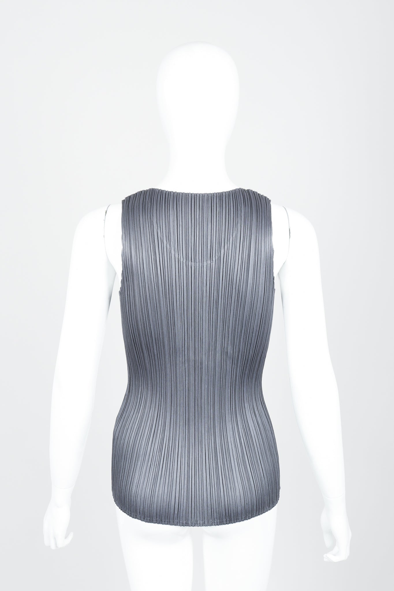 Vintage Issey Miyake Pleats Please Pleated Tank On Mannequin back at Recess