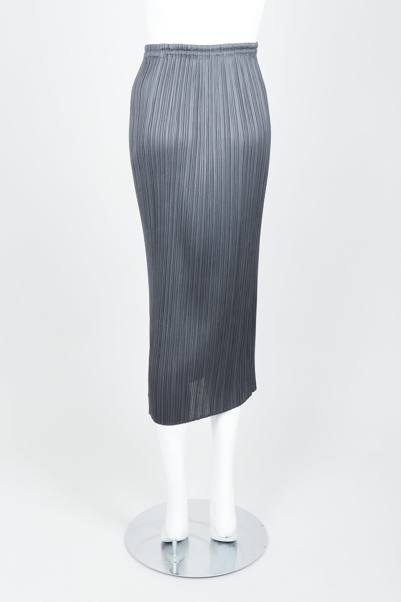 Vintage Issey Miyake Pleats Please Pleated Midi Skirt On Mannequin back at Recess