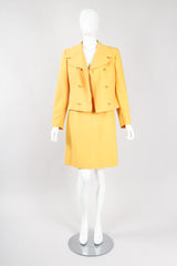 Recess Los Angeles Vintage Istante Versace Jackie O Golden Jacket & Skirt Suit Set