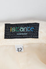 Vintage Istante Versace skirt label on cream