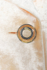 Vintage Istante Versace Vanilla Crushed Velvet Jacket Bridal Suit Button Detail