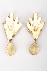 Recess Los Angeles Vintage J.Esquivel Crystal Coral Branch Drop Earring