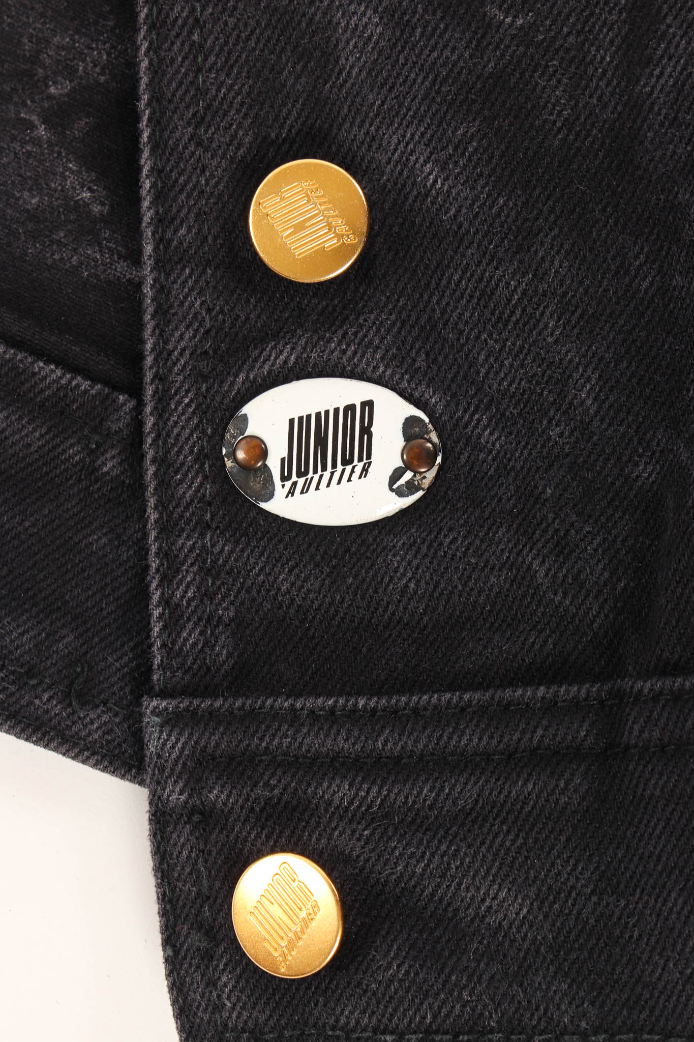 Vintage Jean Paul Gaultier Denim Lace Up Vest signed stud pin @ Recess Los Angeles