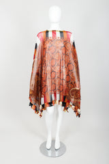 Vintage Jean Paul Gaultier Floral Paisley Mesh Poncho on Mannequin front at Recess
