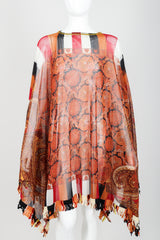 Vintage Jean Paul Gaultier Floral Paisley Mesh Poncho on Mannequin front crop at Recess