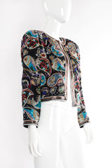Vintage Jack Bryan Embellished Paisley Beaded Jacket on mannequin side crop at Recess Los Angeles