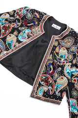 Vintage Jack Bryan Embellished Paisley Beaded Jacket lining at Recess Los Angeles