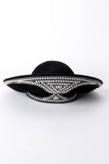 Vintage Jack McConnell Crystal Pearl Studded Halo Hat front at Recess Los Angeles