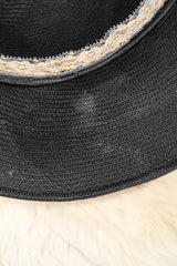 Recess Los Angeles Designer Consignment Vintage Millinery Jack McConnell Feather Wing Calot Juliet Hat