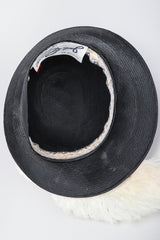 Recess Los Angeles Designer Consignment Vintage Millinery Jack McConnell Feather Wing Calot Juliet Hat