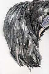 Recess Los Angeles Designer Consignment Vintage Millinery Jack McConnell Feather Waterfall Mohawk Casque Hat