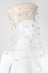 Recess Los Angeles Vintage Jack McConnell Basket Flower Net Cossack Bridal Wedding Veil Hat