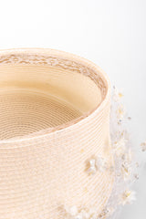 Recess Los Angeles Vintage Jack McConnell Basket Flower Net Cossack Bridal Wedding Veil Hat