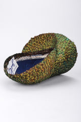 Recess Los Angeles Vintage Jack McConnell Peacock Feather Swirl Capulet Casque Fascinator Hat