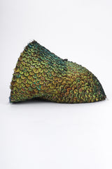 Recess Los Angeles Vintage Jack McConnell Peacock Feather Swirl Capulet Casque Fascinator Hat